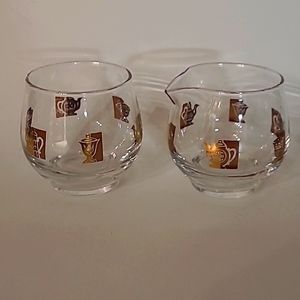 MCM Libbey creamer and sugar